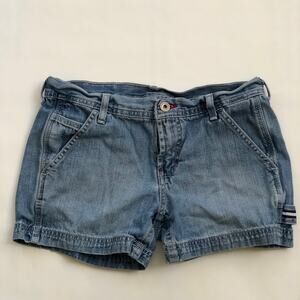 Tommy Hilfiger Jean Shorts Blue Denim Size 3 Retro Vintage 3" Inseam 5 Pocket